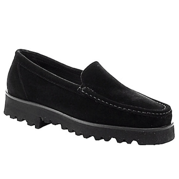 Ron White cashmere suede chunky sole loafer - Picture 3 of 7